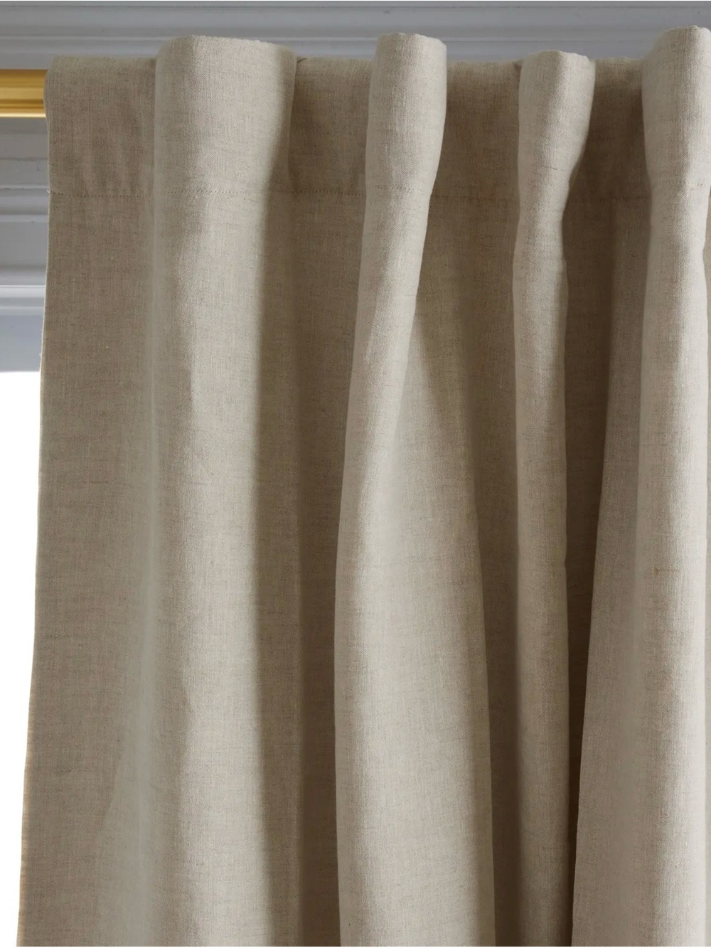 NWOT 48x84 European Linen Room Darkening Curtain Set in Flax - Retail $184 set - Picture 2 of 5